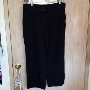 PENDLETON SZ 16 Petite Classic Black Wide-Leg Pants